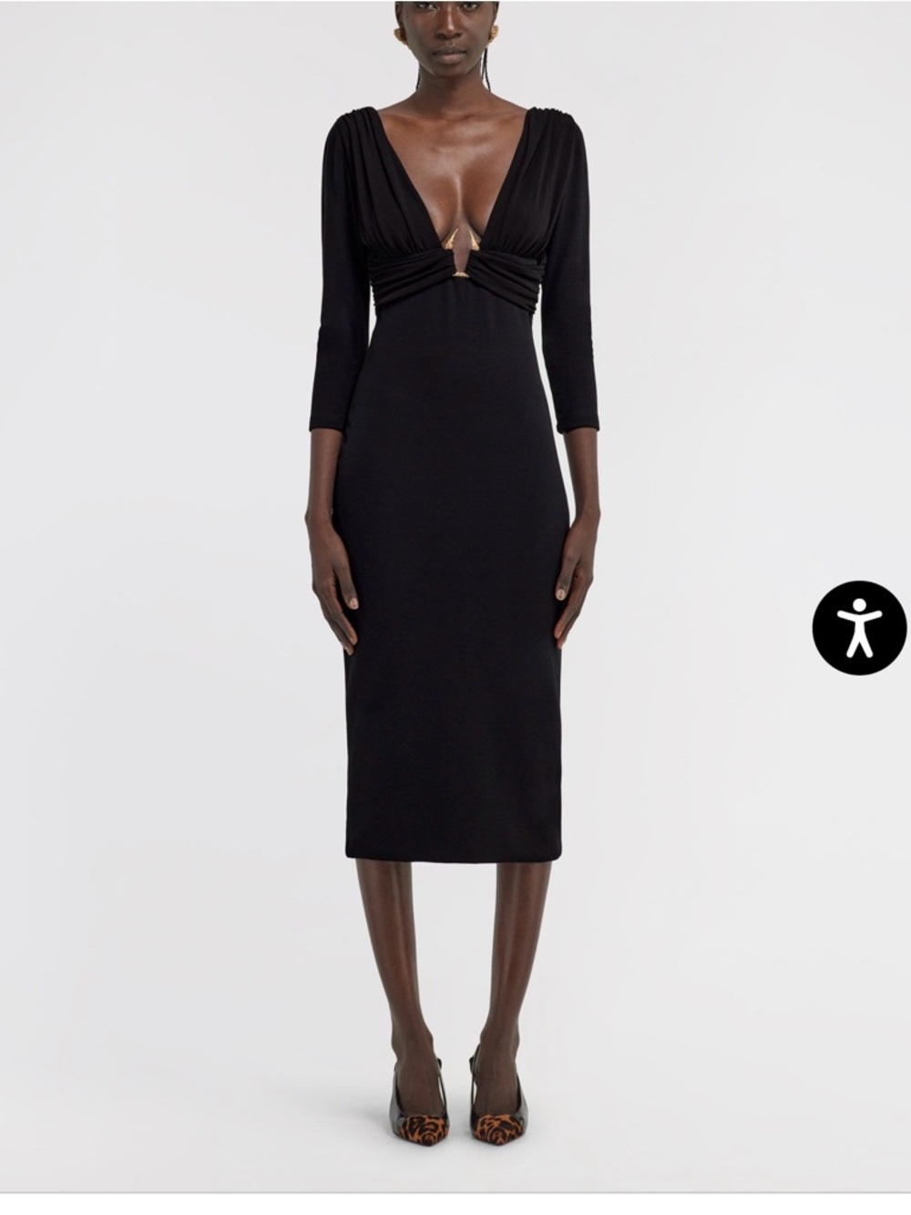 NWT Roberto Cavalli Black Midi Dress ✨